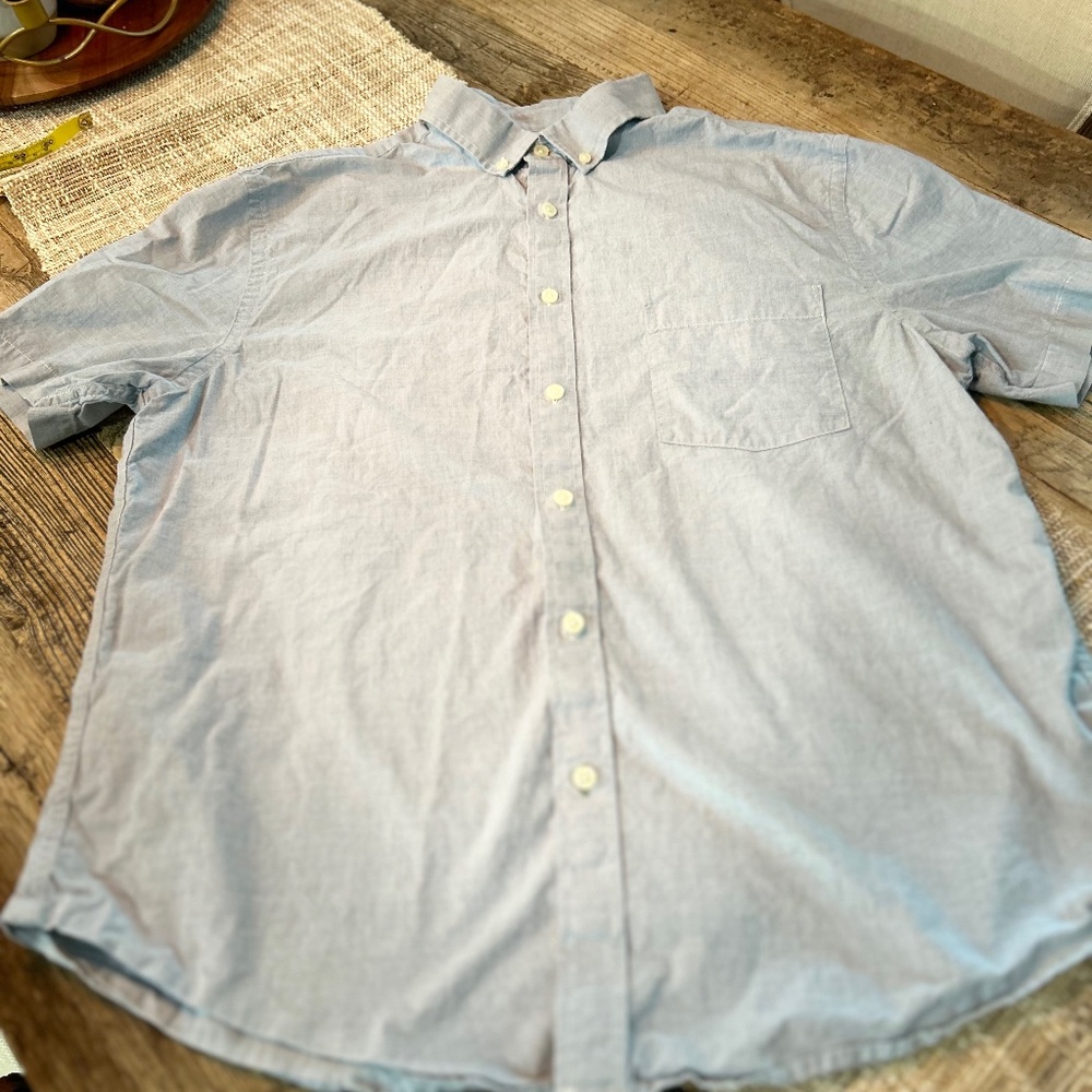 🔹EUC - GOODFELLOW & CO MENS BUTTON DOWN SHIRT - SS - SIZE L🔹